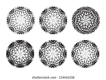 Set of four ornamental elements