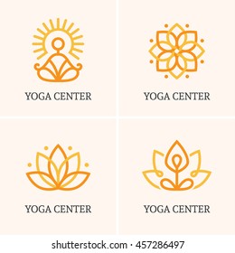 Yoga Club Logo Stock Vector (Royalty Free) 456645661