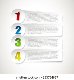 Set of four paper options