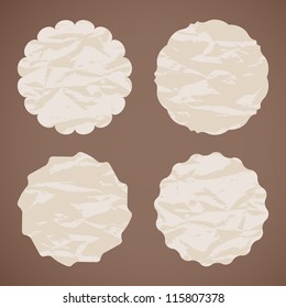 Set of four paper vintage labels. eps 10