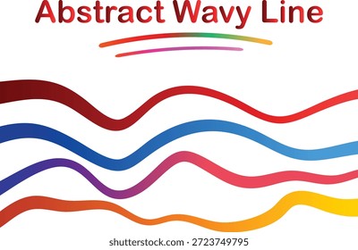 Um conjunto de quatro linhas onduladas paralelas em gradientes vermelhos, azuis, cor-de-rosa e laranja contra um plano de fundo branco limpo.