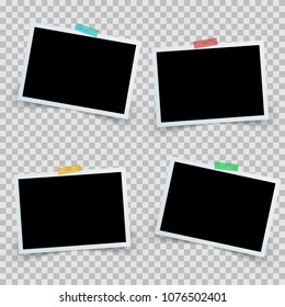 Set four photo frame icon. Vector eps 10