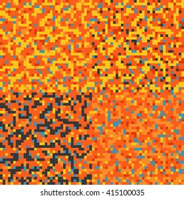 Set of Four Pixel Seamless Patterns.  Camouflage Prints for Textile Design / Vector Illustration