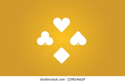 set of four playing card symbol icon vector design casino