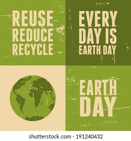 A set of four posters for Earth Day.