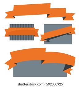 A set of four ribbons