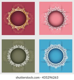 Set of four round frames