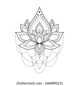 Set of four round mandalas for greeting card, invitation, Henna drawing and tattoo template. Vector illustration