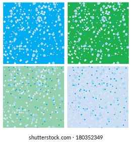 set of four seamless abstract texture in squares and cubes