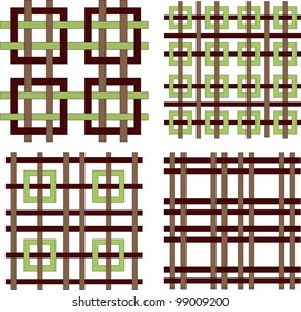 set of four seamless ornament patterns