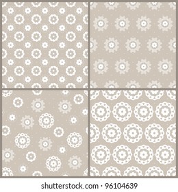 Set of four seamless pattern