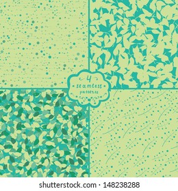 set of four seamless patterns