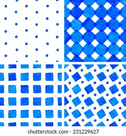 Set of four seamless patterns