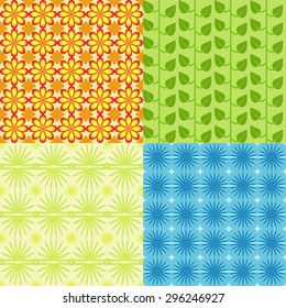 Set of four seamless patterns