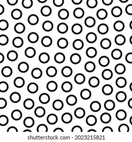 Set of four seamless patterns with circles.