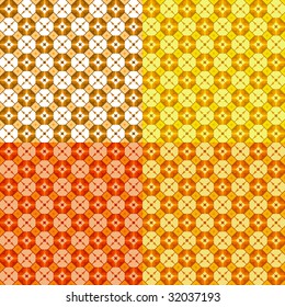 set of four seamless patterns, vector, geometric  ornament