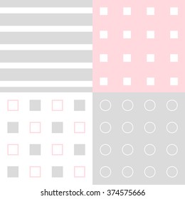 Set of four seamless patterns Vector EPS10, Great for any use.