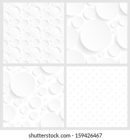 set of four seamless white textures