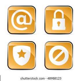 set of four security icons for your web site