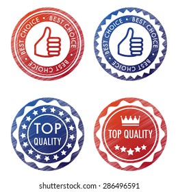 Set of four stamps in blue and red thumb top quality and best choice.