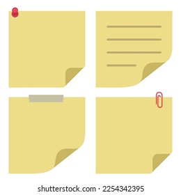 Juego De Cuatro Notas Estacionarias Vectorart