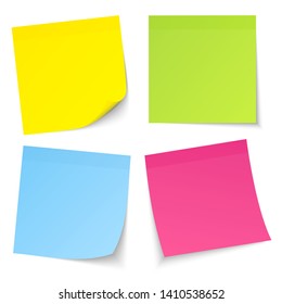 Colored sticky notes vector image.ai