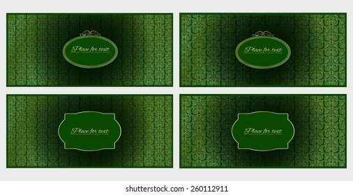 Set of four template invitation or greeting cards