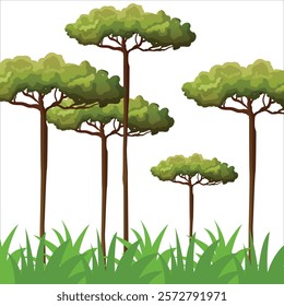 Set four trees it is a type Royalty Free Vector abstract background 