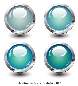 Set of four turquoise buttons