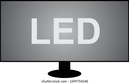 Set of four TV flat screen lcd, plasma realistic vector