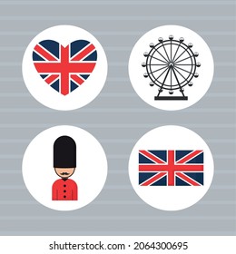 set of four uk items