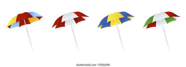 Set of four umbrellas