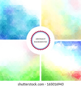 Set of four vector abstract geometric backgrounds.