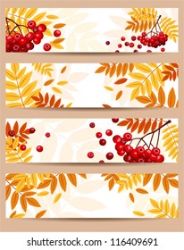 Set of four vector autumn banners (468x120px).