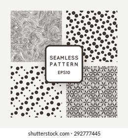 A set of four vector patterns in monochrome