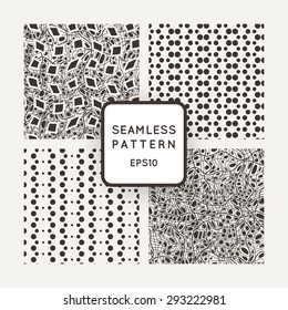 A set of four vector patterns in monochrome