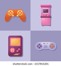 set of four video games items