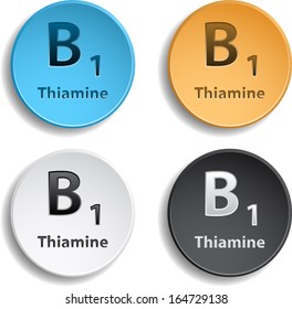 Set of four vitamins different colors. eps10