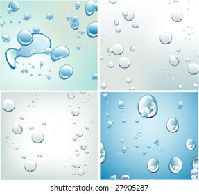 Set of Four Water Backgrounds
