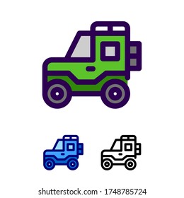 Set of four wheel drive icon illustration. concept logo