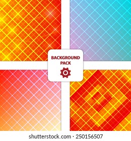 Set of four wonderful bright background images to one style
