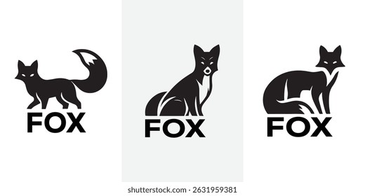 Set of Fox Logo Designs