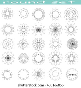set  fractal element vector , stock vector background