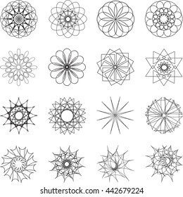 set of fractals and elements of rotation and torsion