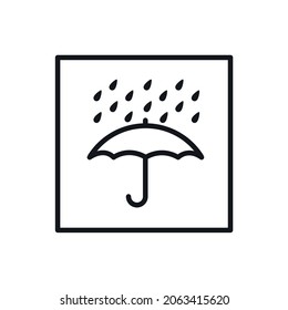 Establecer un icono frágil. Frágil de estilo plano aislado sobre fondo blanco - vector de stock.