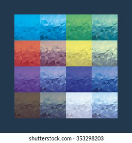 set of fragments of textures, different in color