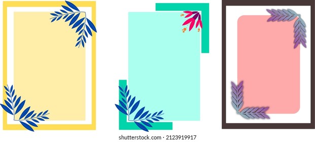 conjunto de imágenes de marco de gráfico vectorial.