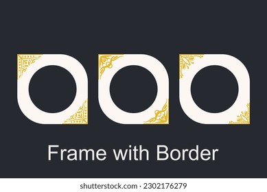 set frame with border for decoration, vector, vintage, wedding, design, decorative, floral, illustration, elegant