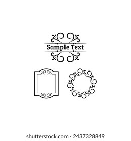  Set Frame border vector illustration