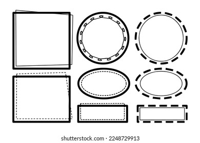 Establece el doodle de cuadro y círculo para la referencia de diseño.